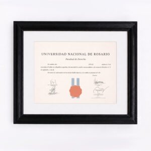 Marco diploma tamaño A3 30x42cm varilla batea 4cm passepartout 5cm Negro