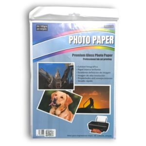 Papel fotografico A4 inkjet x20hs 150gr.