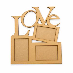 Marco multiple para 3 fotos 10x15 modelo Love MDF 3mm