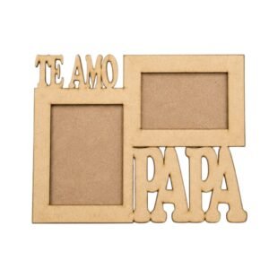 Marco multiple para 2 fotos 10x15 modelo Te amo Papa 2 MDF 3mm