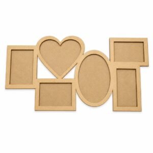 Marco multiple para 6 fotos 10x15 simple MDF 3mm